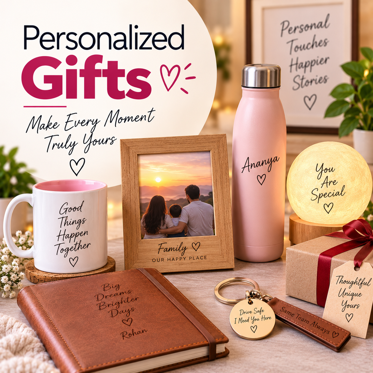 Order personalized gifts online for birthdays or any occasions in India