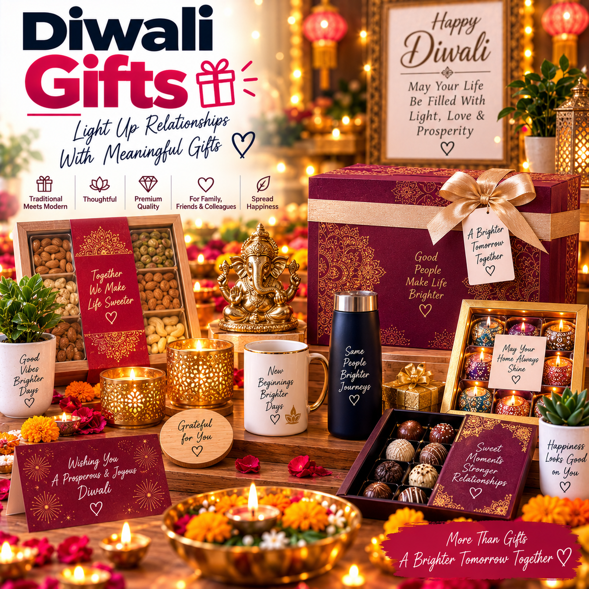 Shop Diwali Gift Online Diyas and Festive Decorations Collections