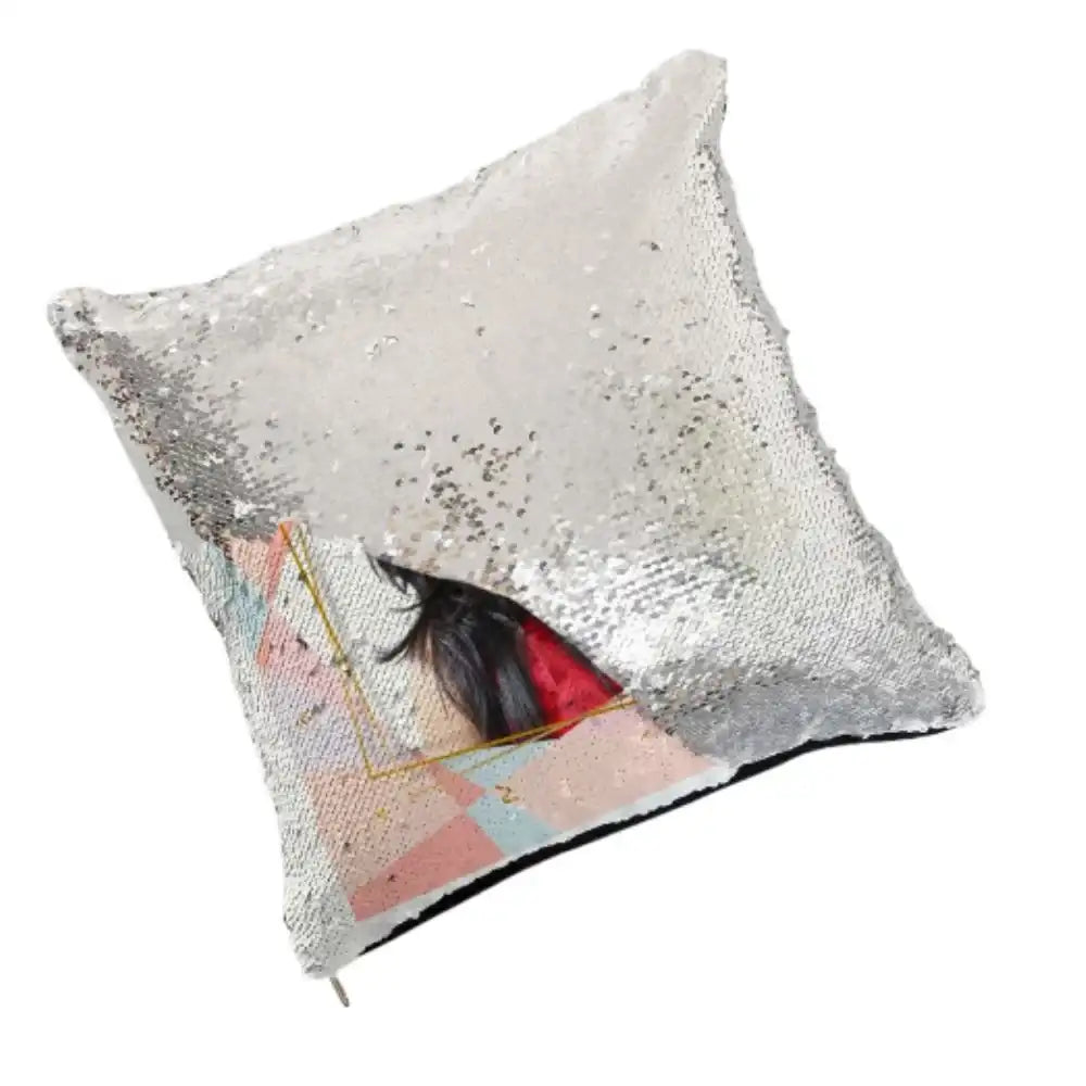 I Love You Sequin Cushion with Photo
