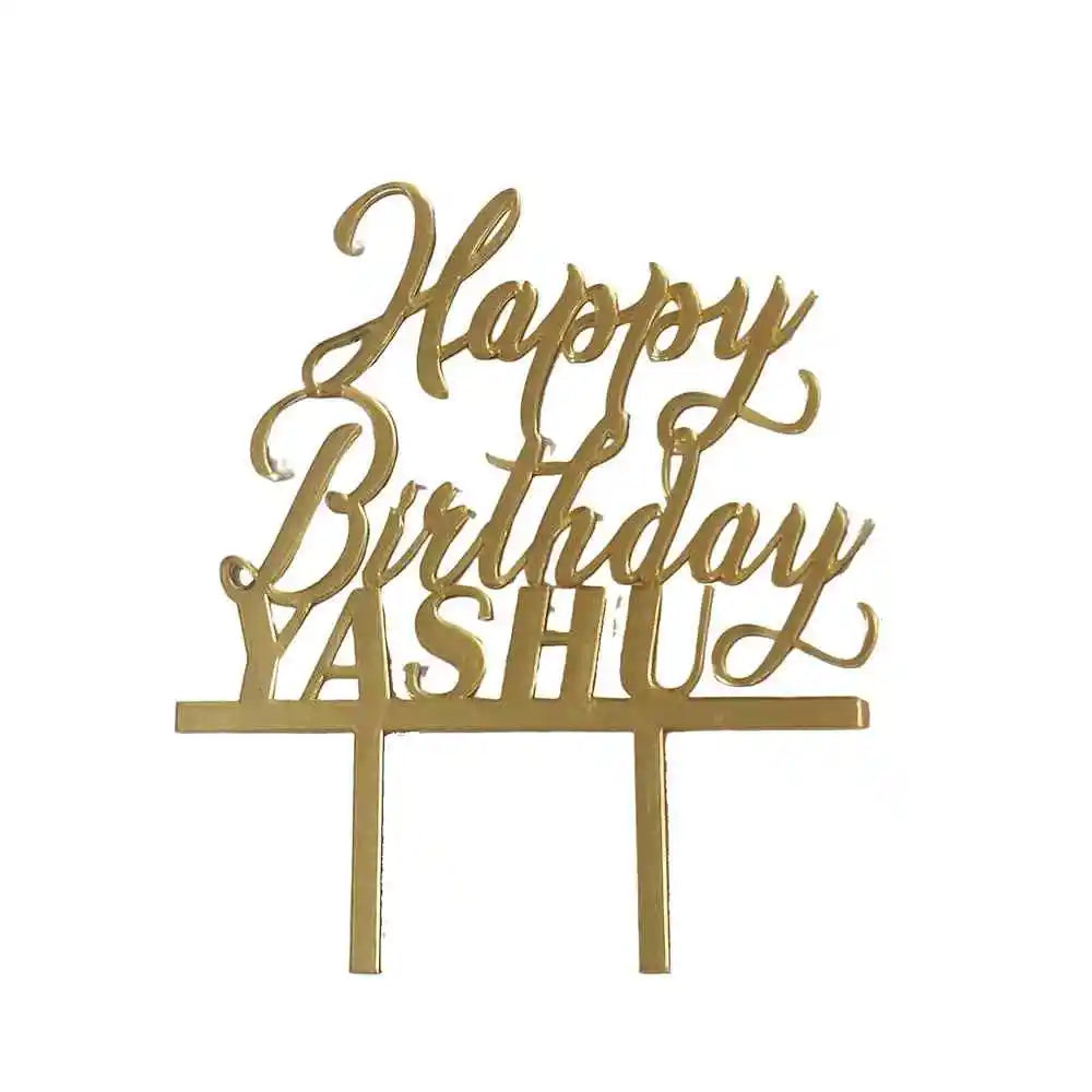 Personalized Happy Birthday Name Cake Topper Online