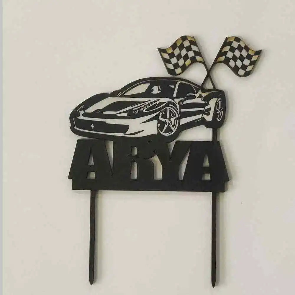 MDF Ferrari Themed Cake Topper