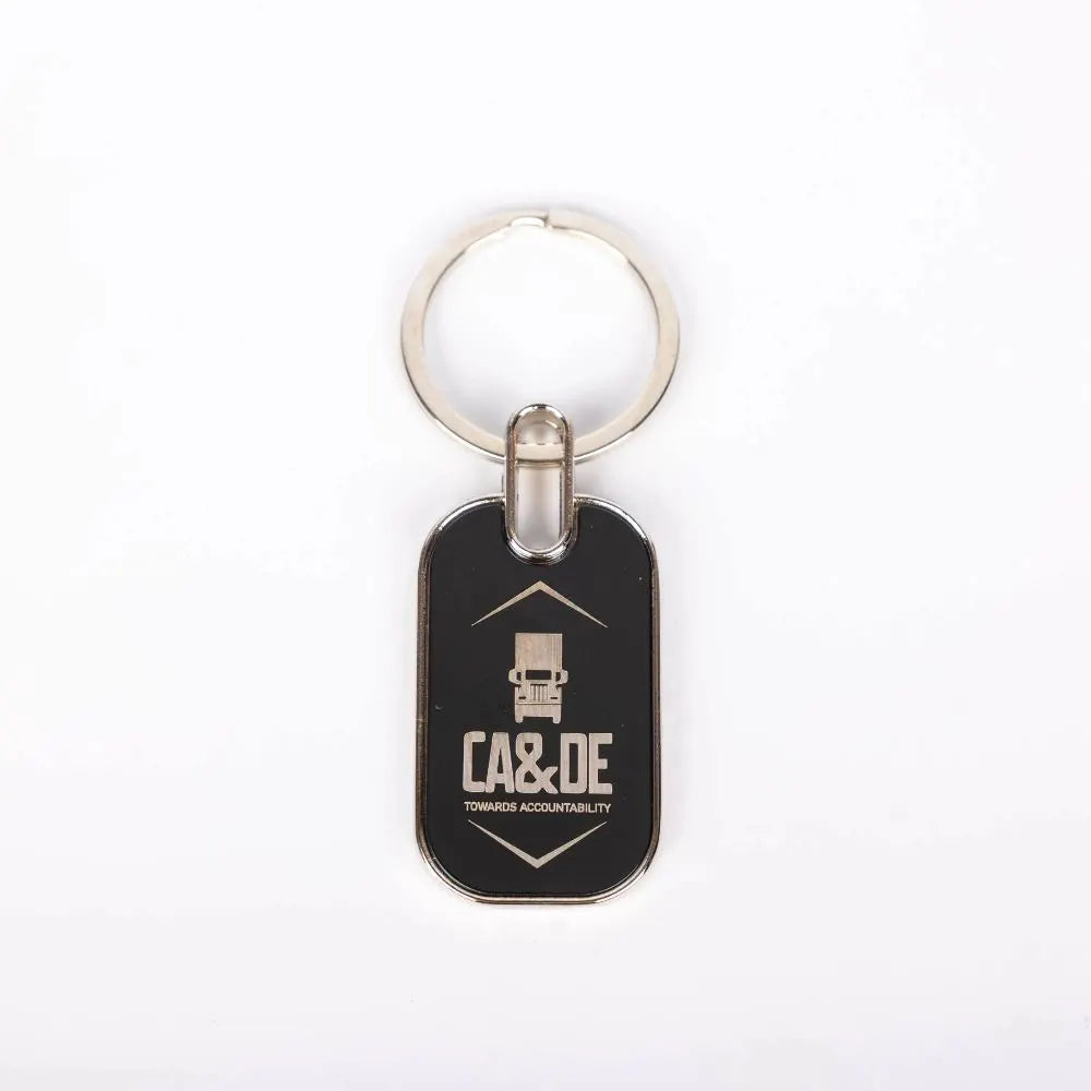 Oval Metal Keychain