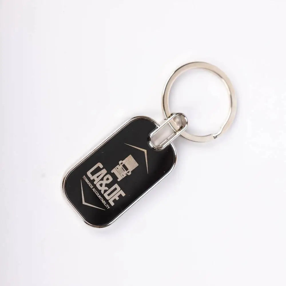 Oval Metal Keychain