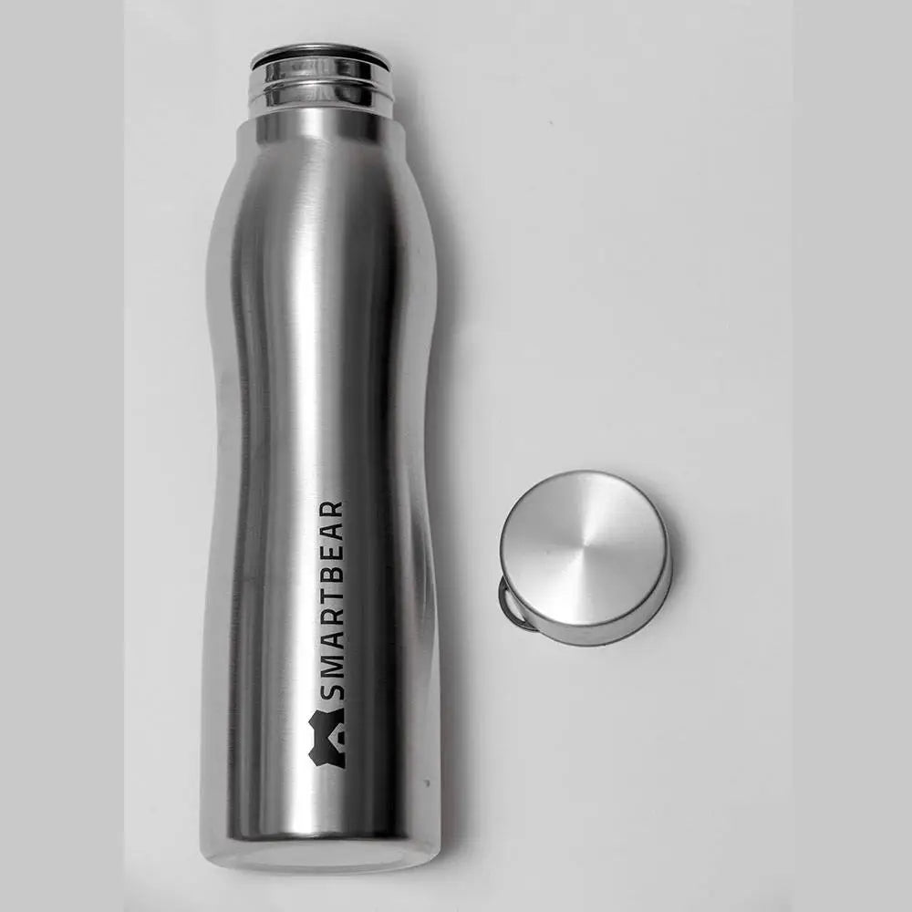 Stainless Steel Silver 1 Litre Bottle