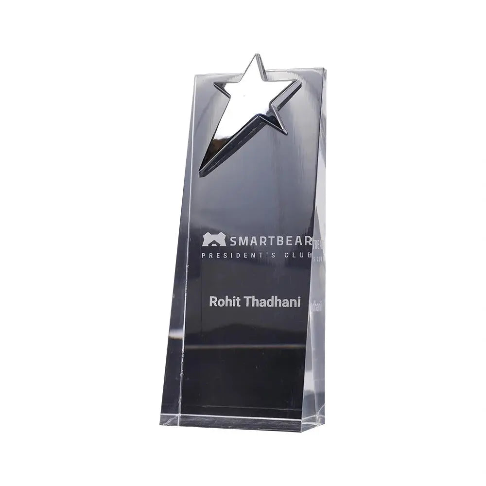 Personalized Crystal Trophy Star