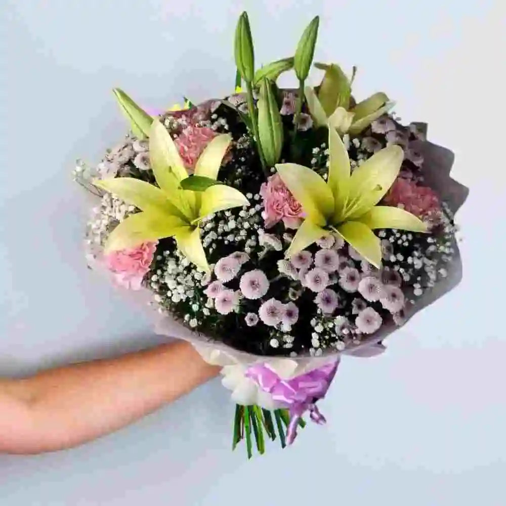 Buy Carnation Lily Bouquet for Mother’s Day Flower Gift – CustomWish