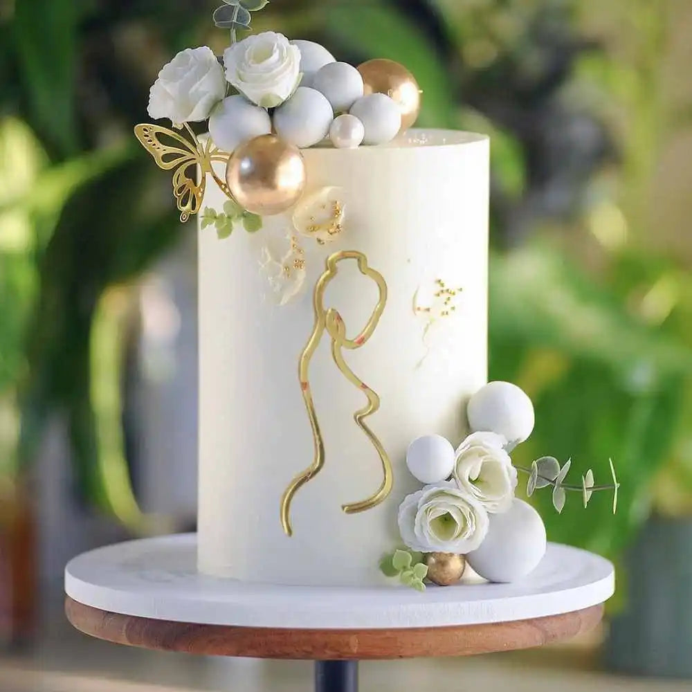 Baby Bump Stencil Cake Topper