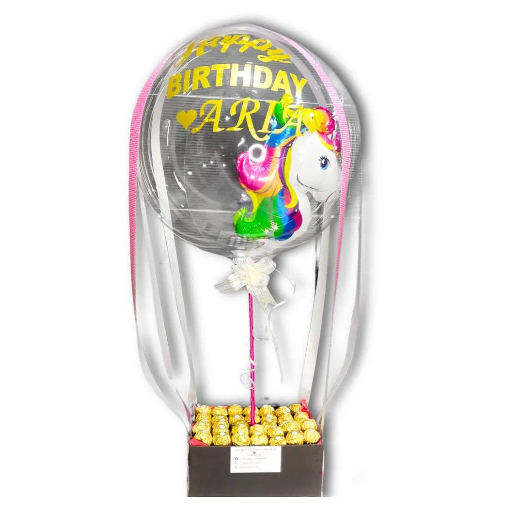Bobo balloon chocolate hamper for birthday gifts Online