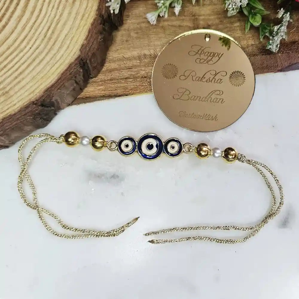 Buy Premium Designer Metal Evil Eye Rakhi for Bro