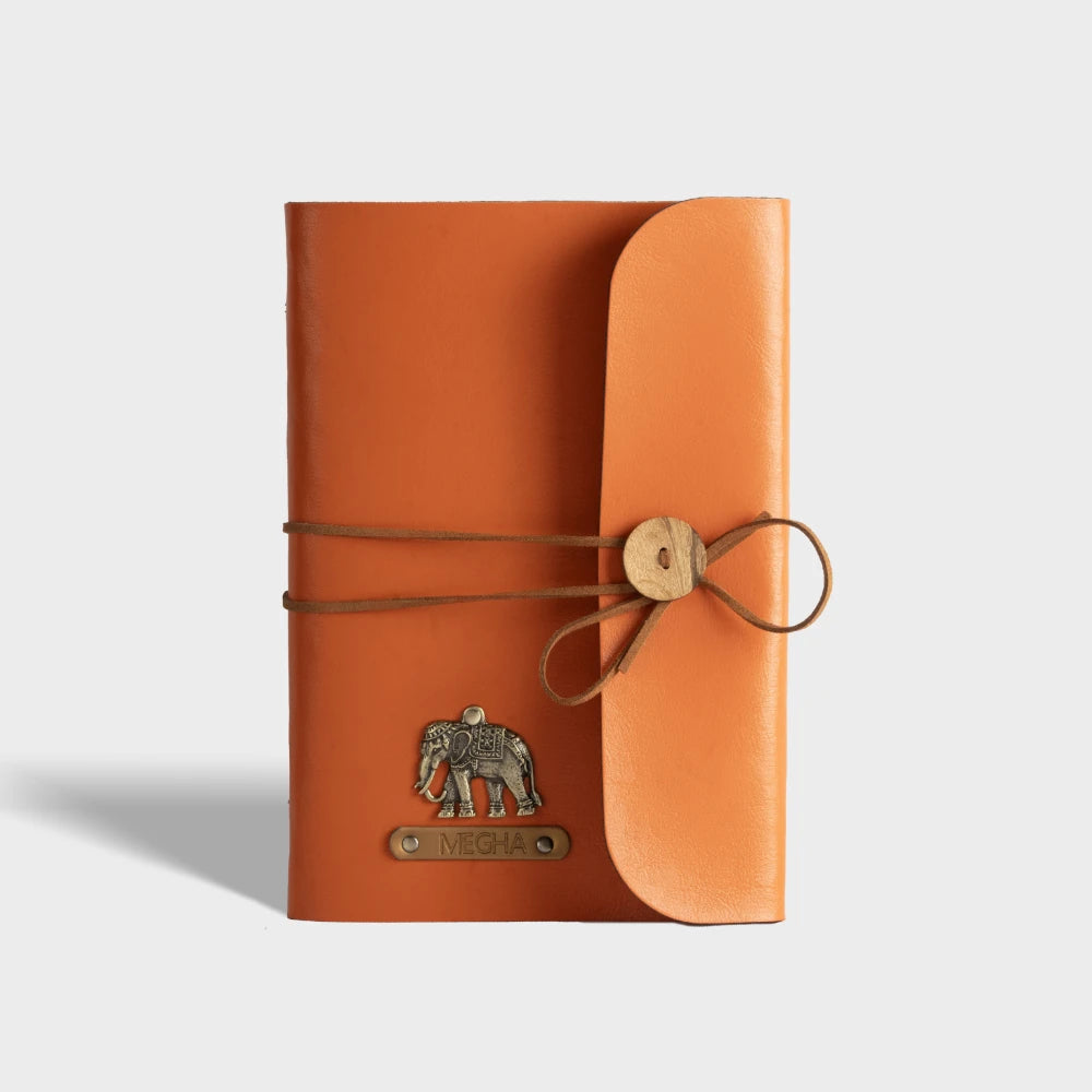 Custom engraved vegan leather diary A5 size