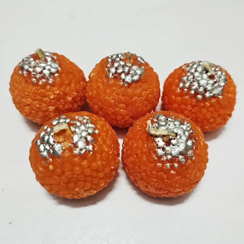 Eco-friendly soy wax ladoo candles pack of 5