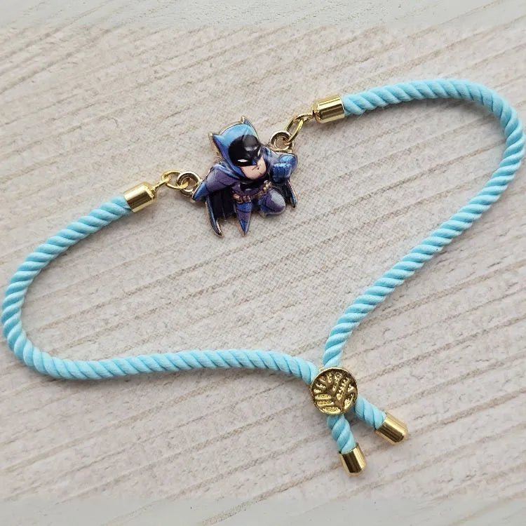 Batman cartoon rakhi in metal for brother