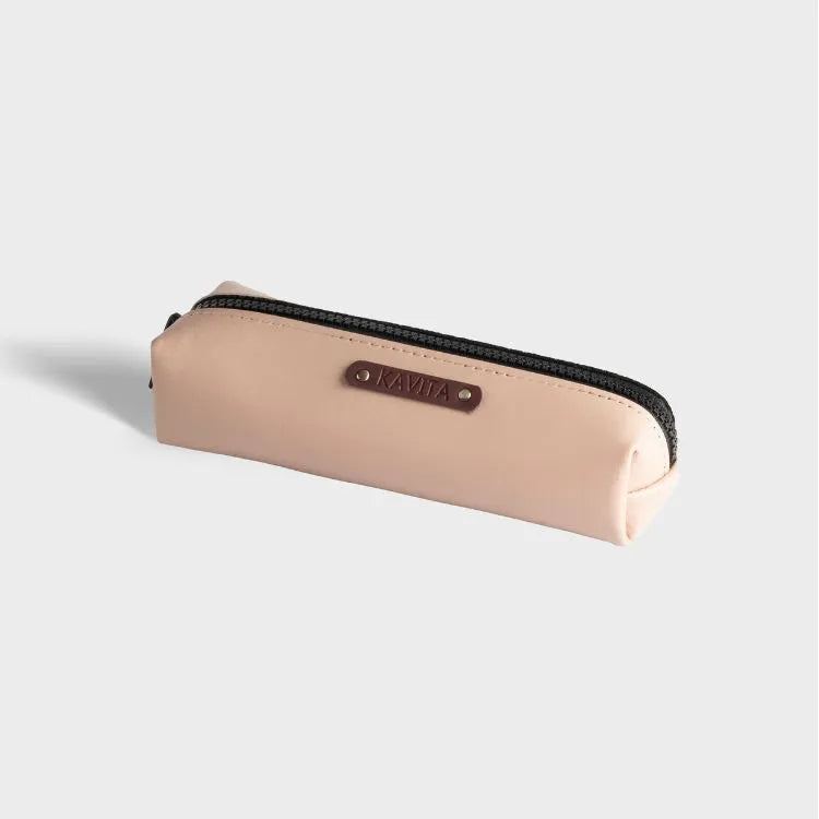 Buy Baby Pink Personalized Vegan Leather Pencil Pouch