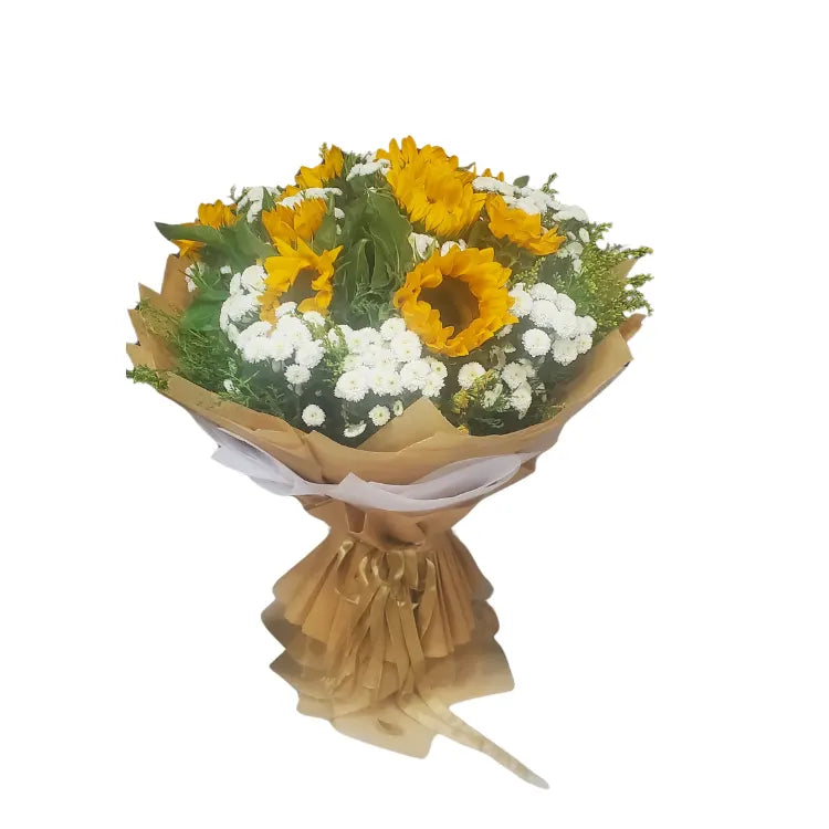 Buy Sunflower Bouquet with Fabelle Chocolates Online