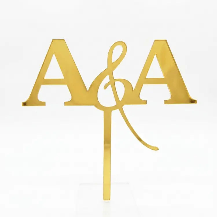 Buy Couple Initial Cake Topper For Wedding Cake