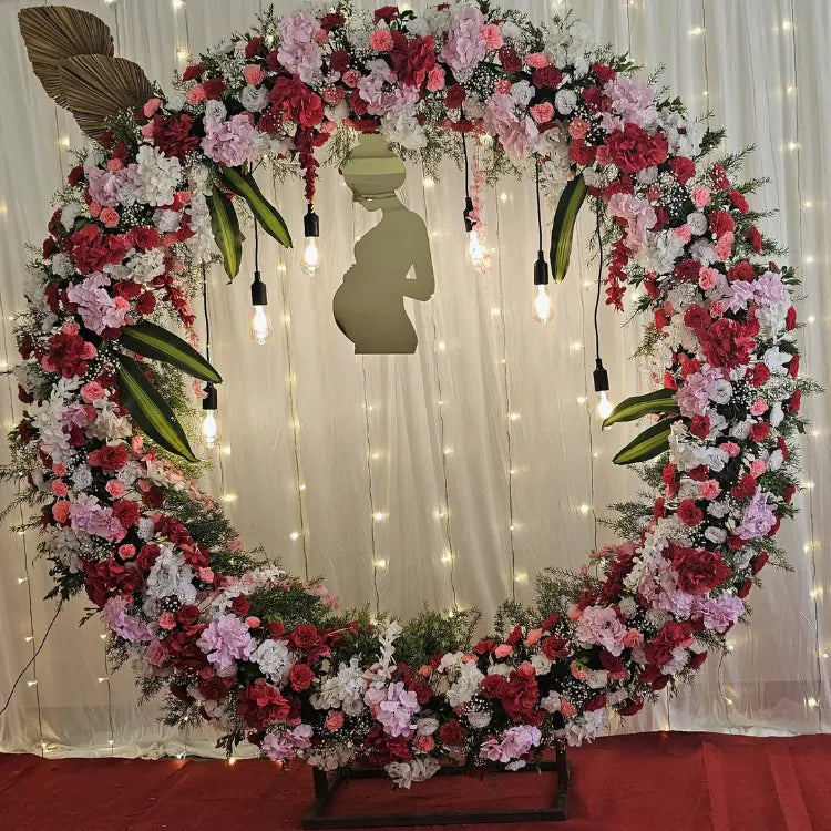 Floral Baby Shower Setup Flower Decor