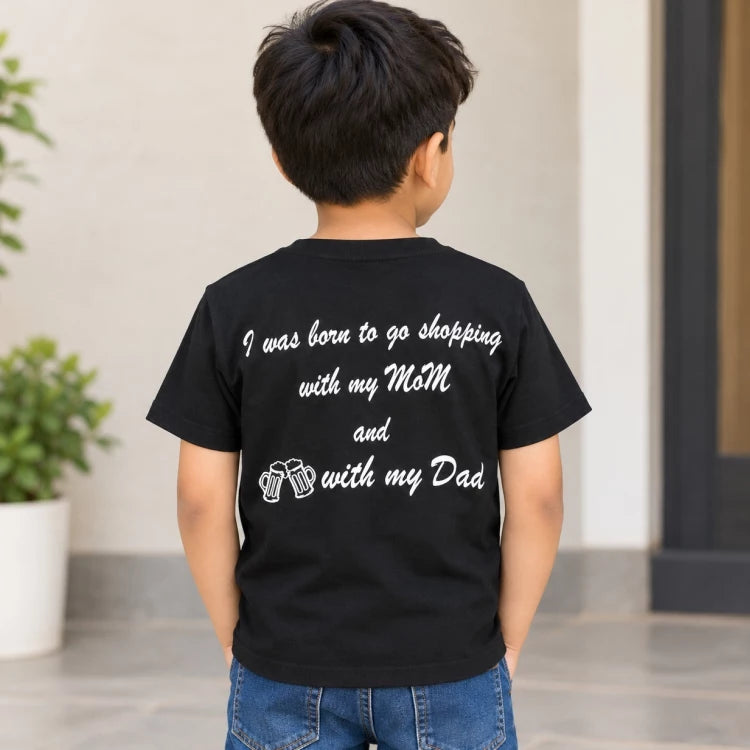 Kids Shopping and Drinking T-Shirt