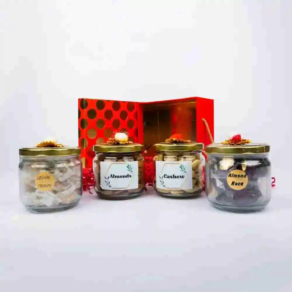 Shop almond roca and cashew crunch hamper with almonds and cashews