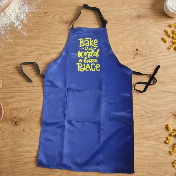 Order Bake the World a Better Place Apron Online with Pocket
