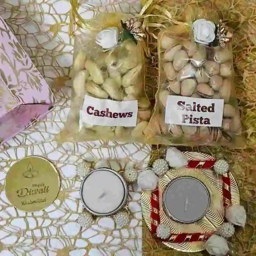 Buy Diwali Dry Fruit Gift Hamper with Cashews and Salted Pistachios