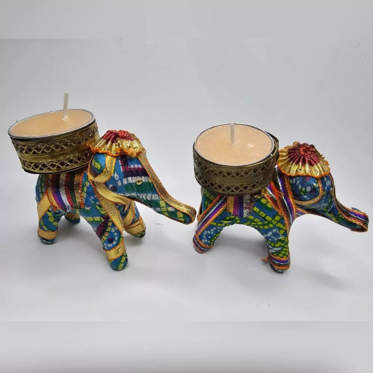 Buy Elephant Tealight Holder Set of 2 for Diwali Decor