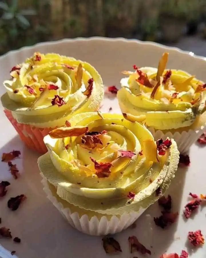Order custom cupcakes with piped frosting for birthday celebrations