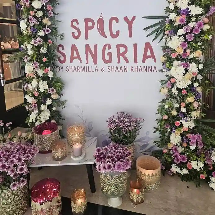 Enquire about custom floral welcome board decoration for event venues