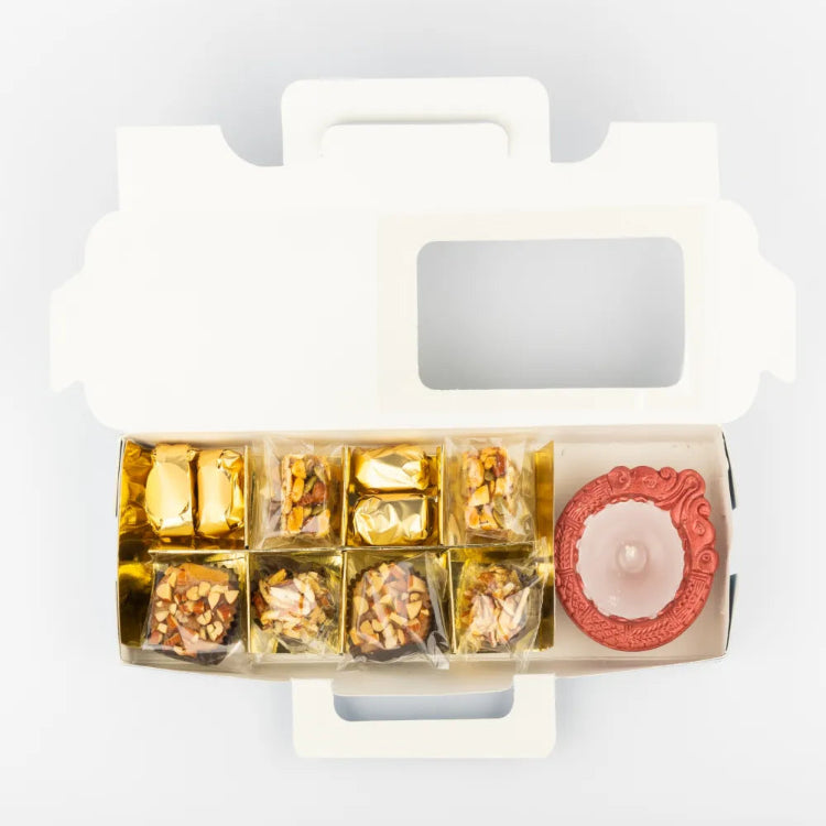 Buy Dry Fruit Delicacy and Diya in a Box Online for Diwali Gifting