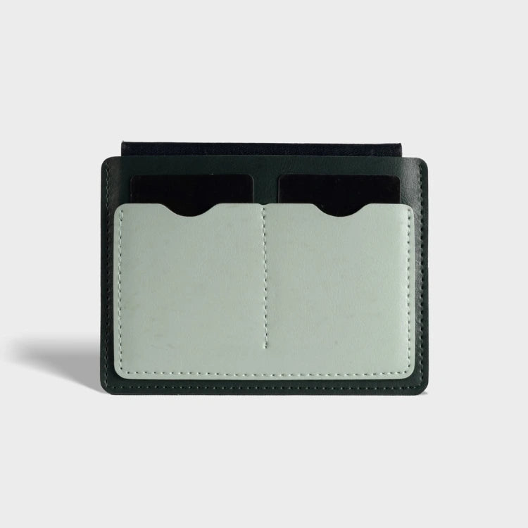 Shop green passport cover with dual card slots for travel