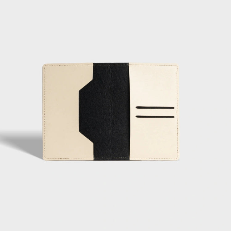 Order ivory personalized passport cover with inner card slots