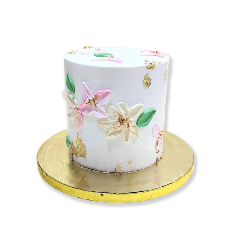 Order Palette Knife Pastel Cake with elegant floral design for celebrations