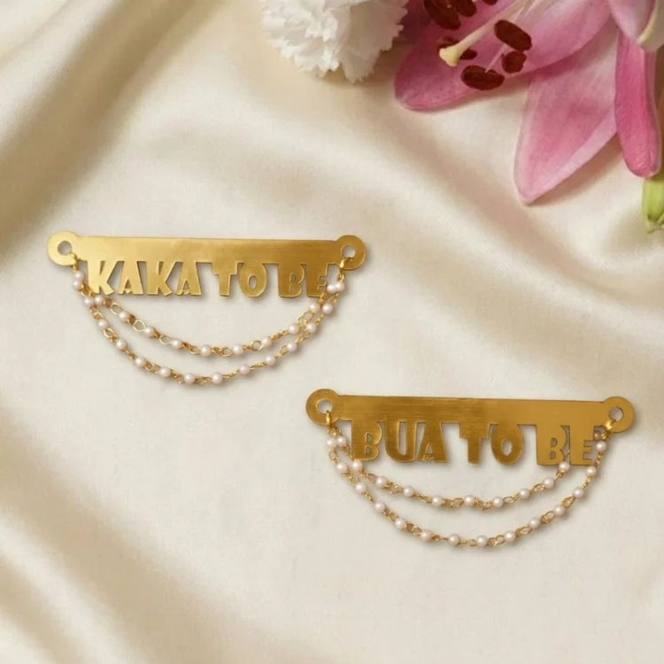 Buy Personalized Baby Shower Family Badges for Kaka and Bua To Be