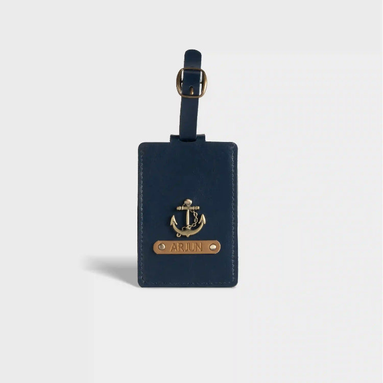 Buy Blue Personalized Premium Luggage Tag with Charms