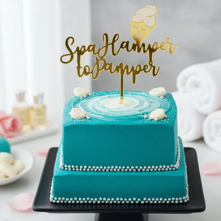 Get Spa to Hamper to Pamper Cake Topper for Women