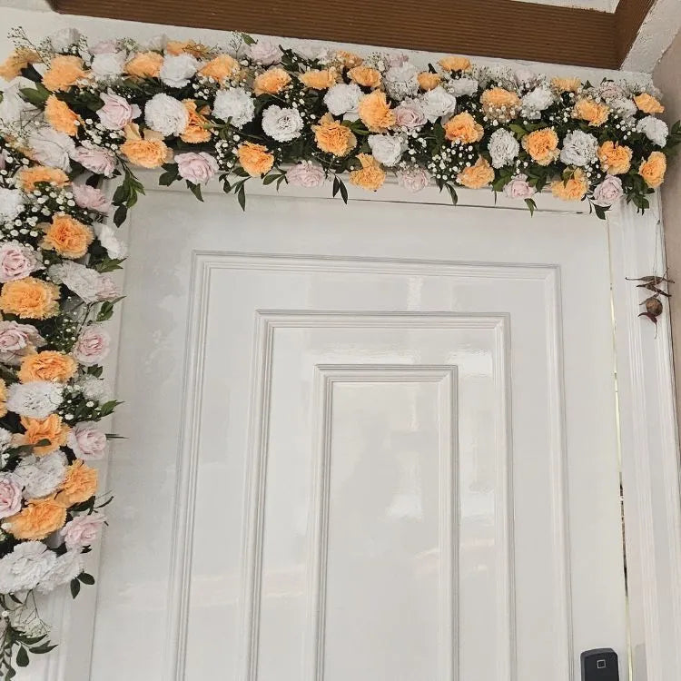 Book traditional floral door decoration with roses and carnations