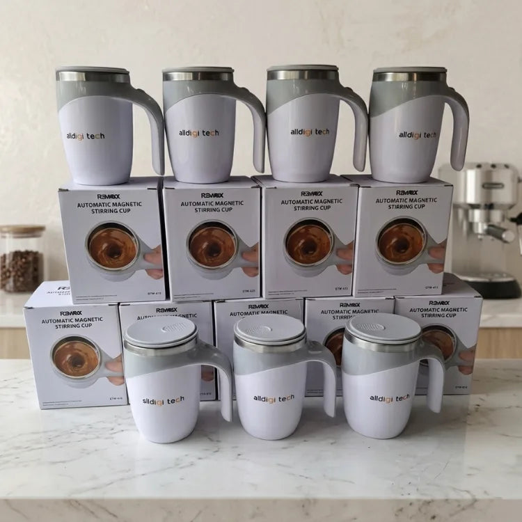 Buy white Automatic Magnetic Stirring Cup for corporate gifting with custom branding