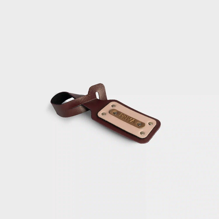 Get wine personalized mini bag tag with custom name