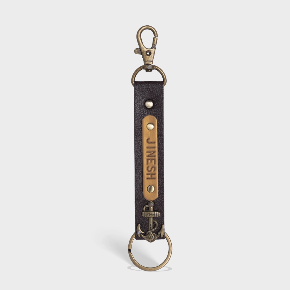 Personalized Vegan Leather Keychain