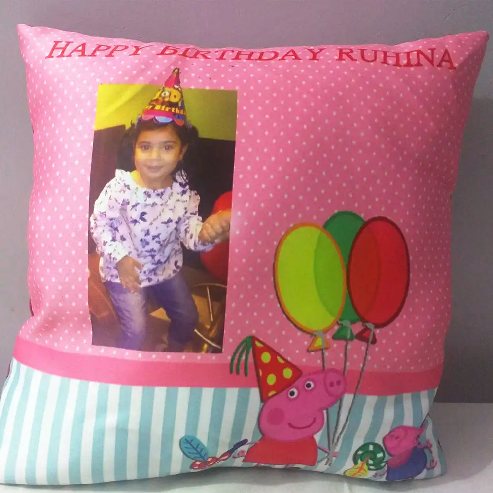 Personalized Peppa Pig Cushion with Photo