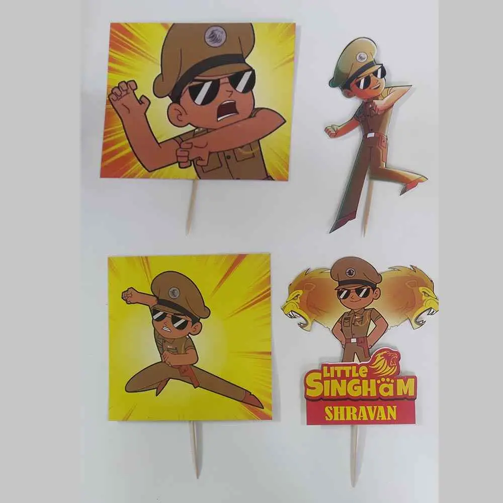 Little Singham Personalized Cake Topper