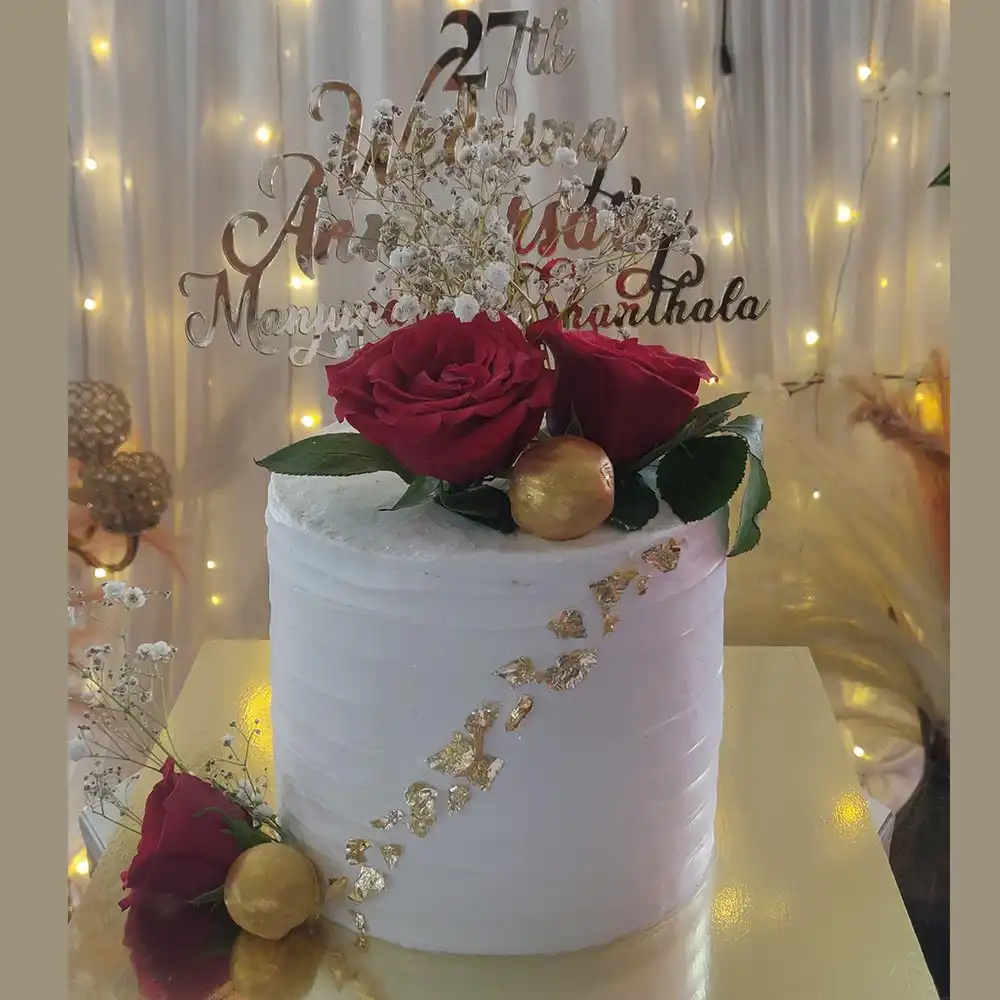 Floral Cake for Anniversary