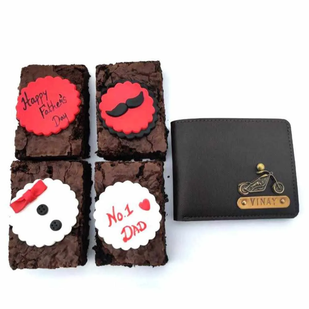 Fathers Day-Brownies and Mens Wallet Combo