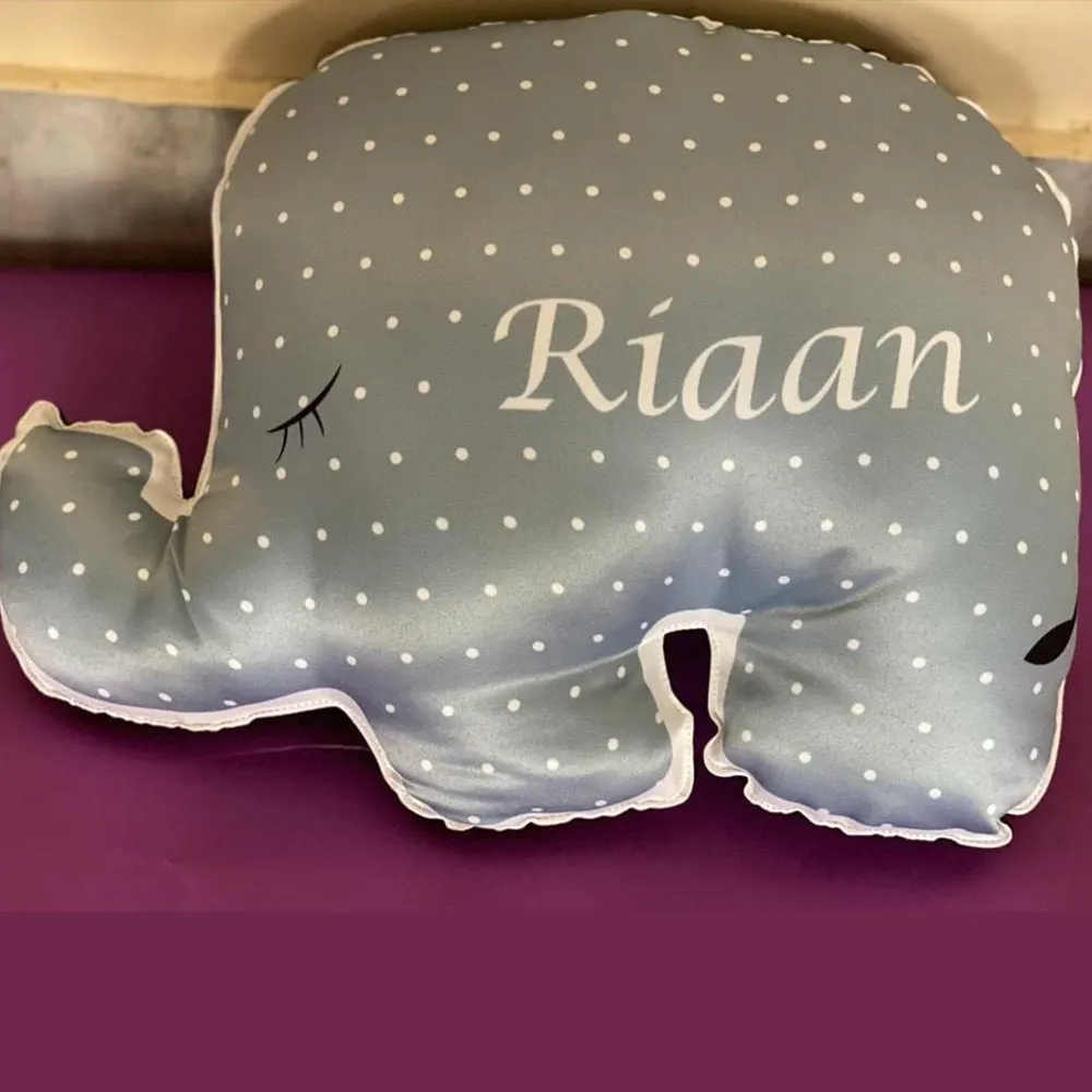 Personalized Elephant-Shaped Cushion