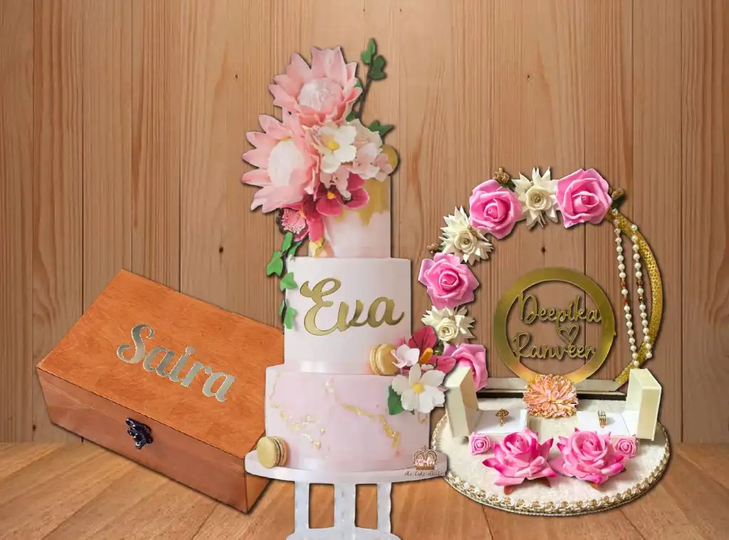 Acrylic Name Cutouts for Personalized Boxes and Ring Platters