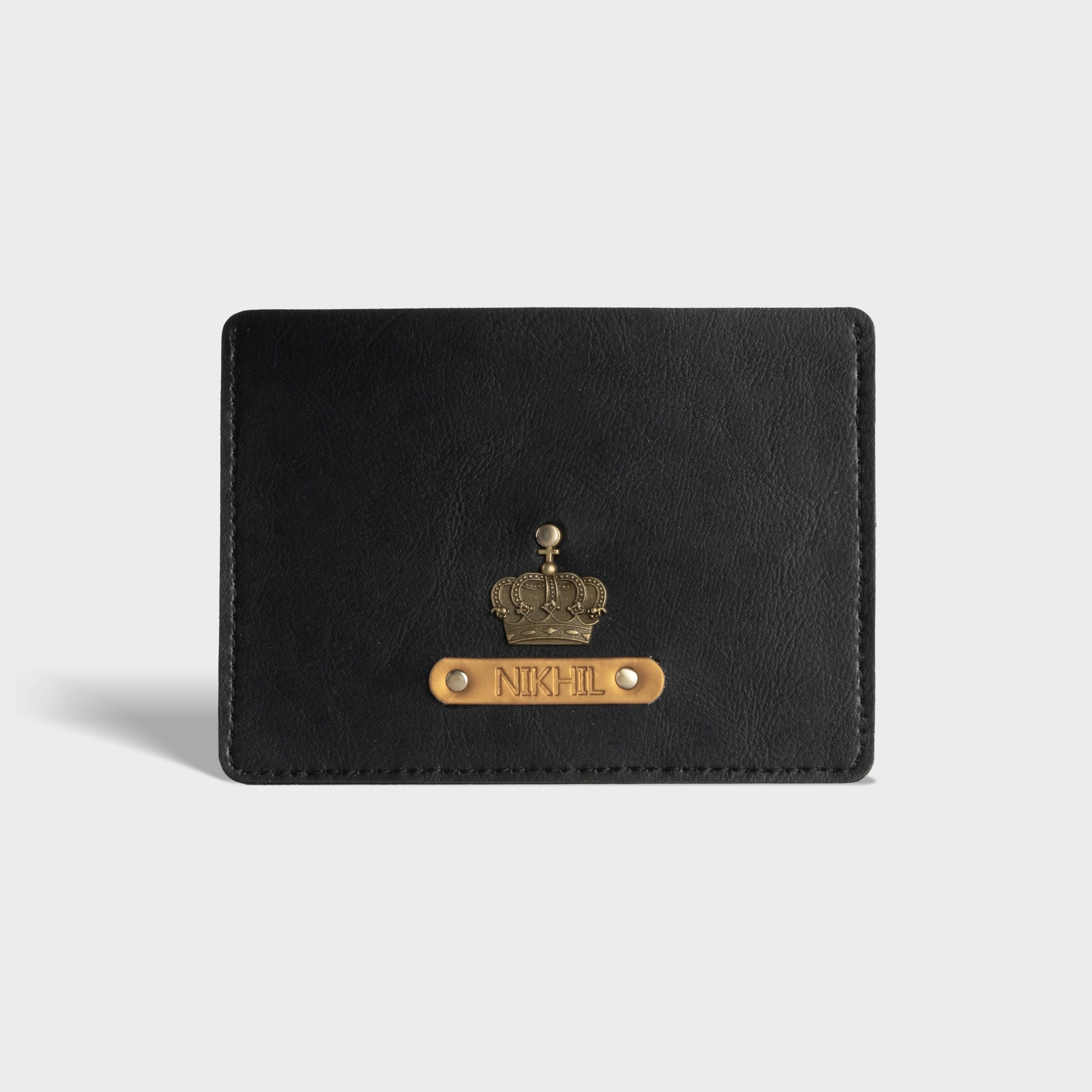 Personalized passport sleeve with charm