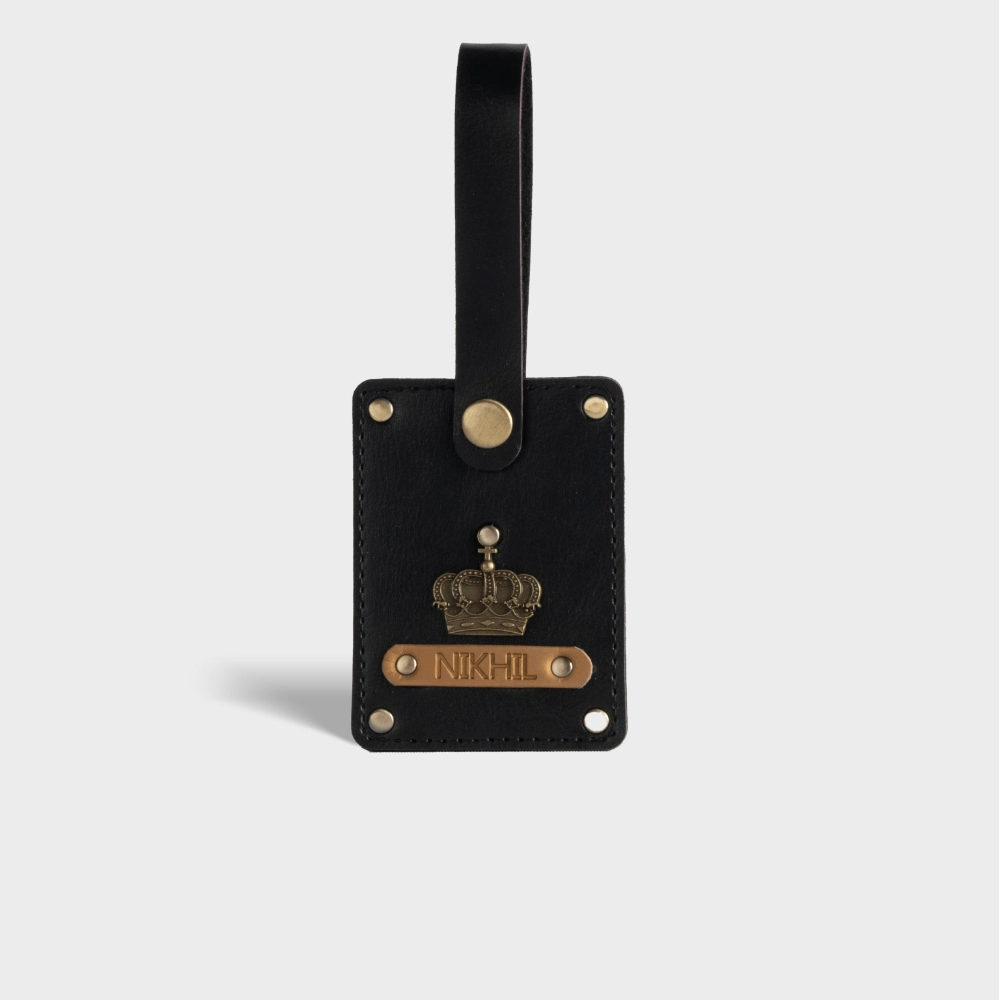 Buy black personalized luggage tag online