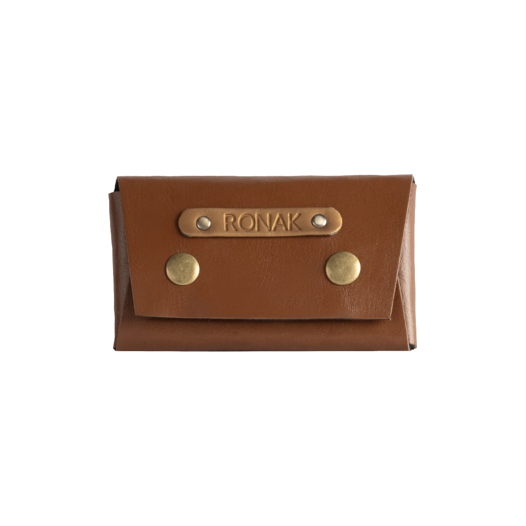Personalized Vegan Leather Visiting Card Holder