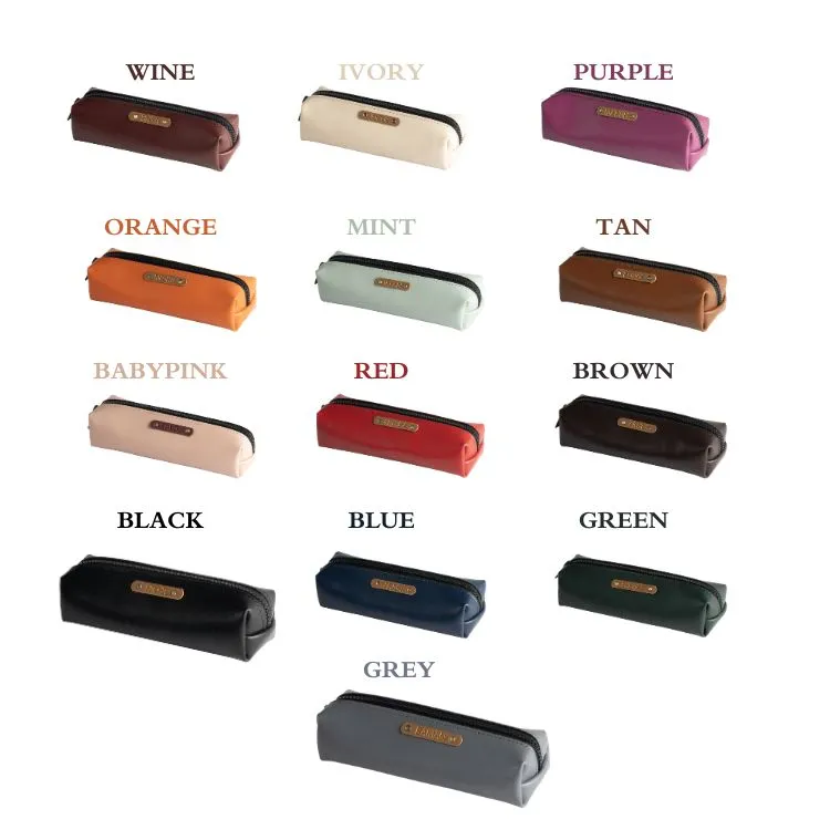 Personalized Vegan Leather Pencil Pouch