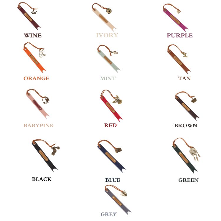 Personalized Vegan Leather Bookmarks