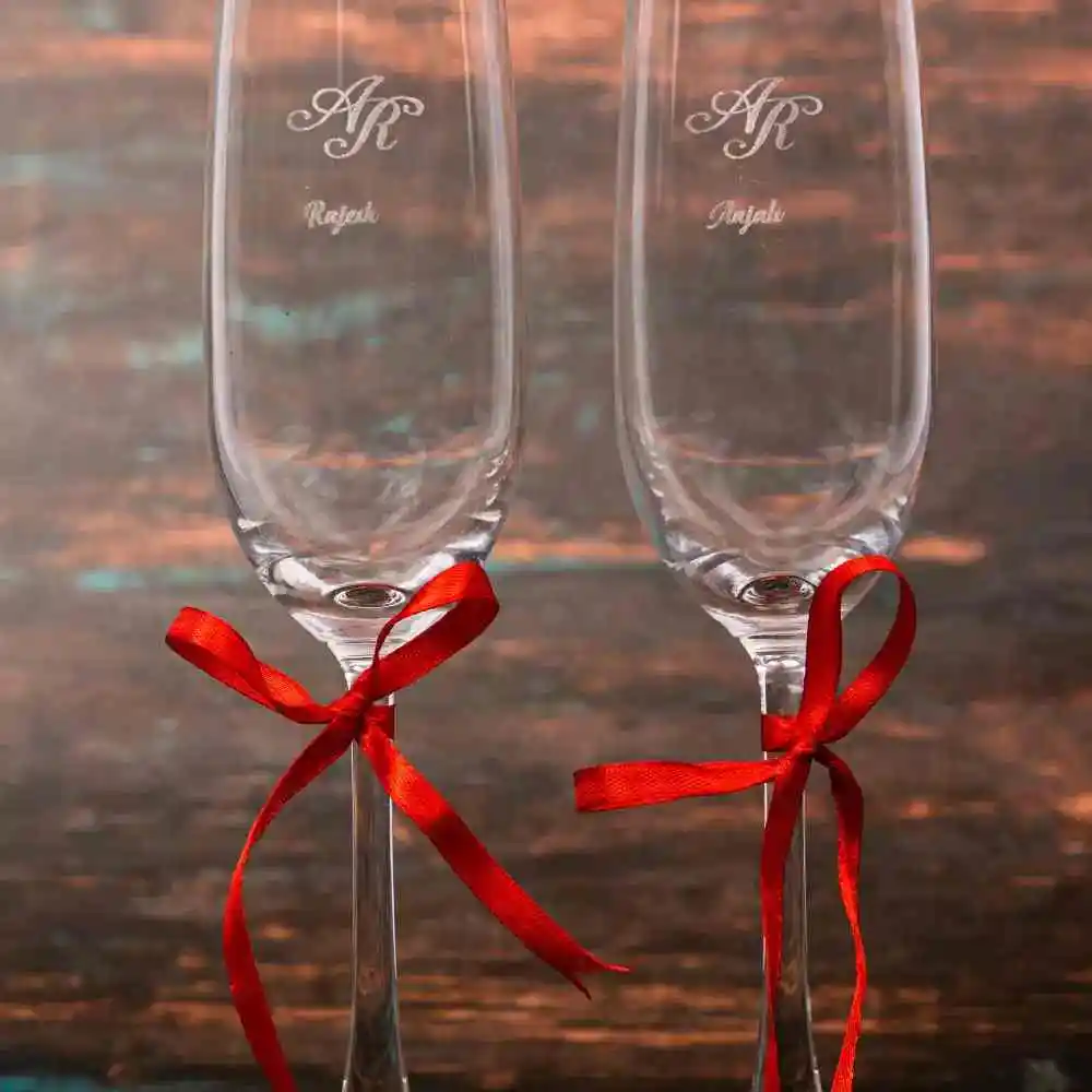 Personalized Champagne Glass - Bangalore Online